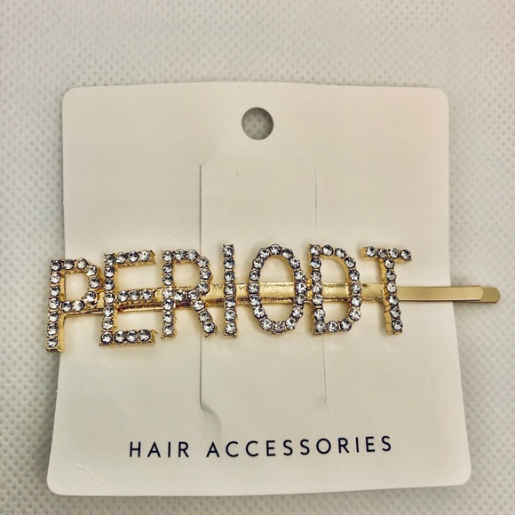 BLING Rhinestone Gold Hair Pin/Clip “PERIODT” - Picture 3 of 3